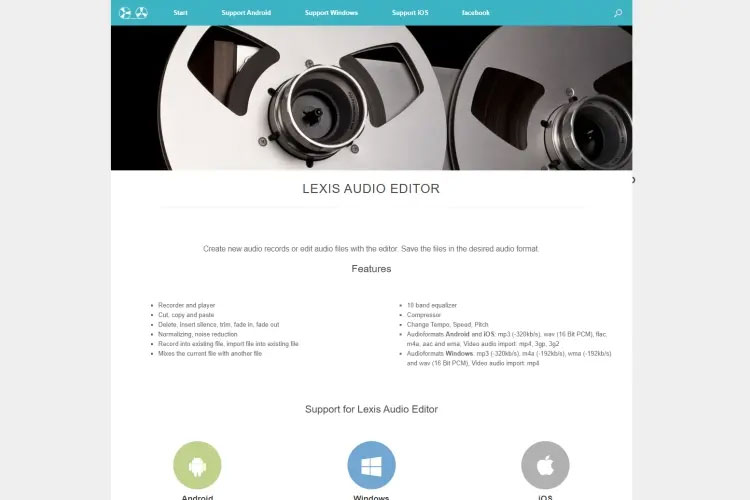 تطبيق lexis audio editor